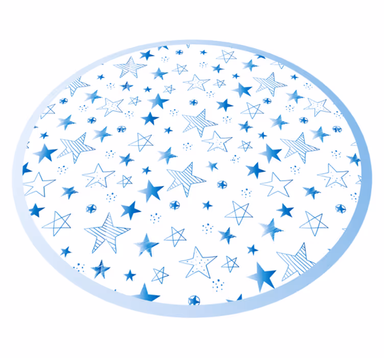Covor de vinil pepiniere model albastru înstelat - TenStickers