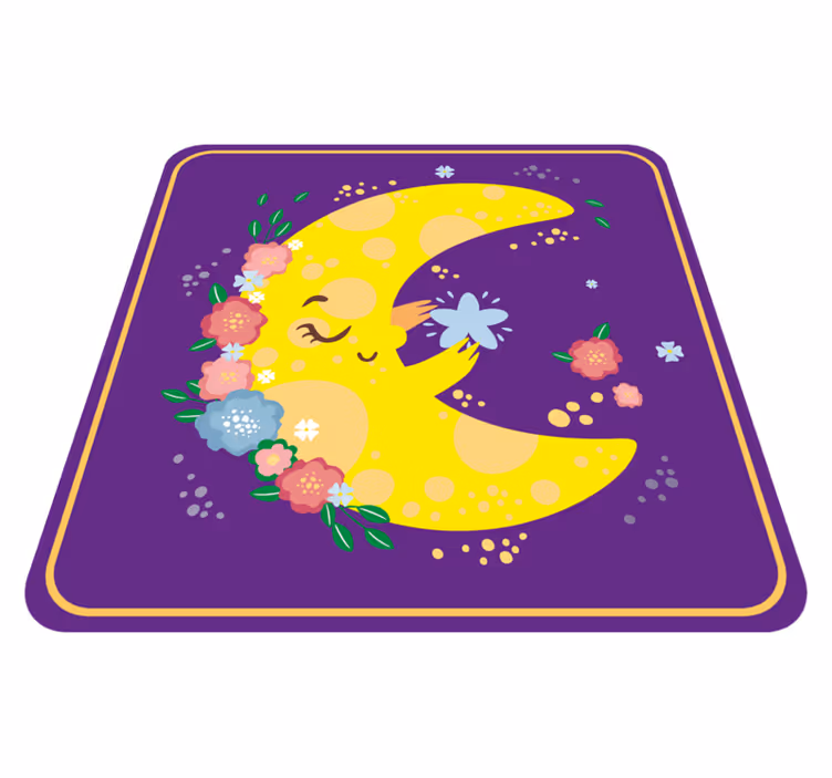 Covor de vinil stele floare de lună veselă - TenStickers