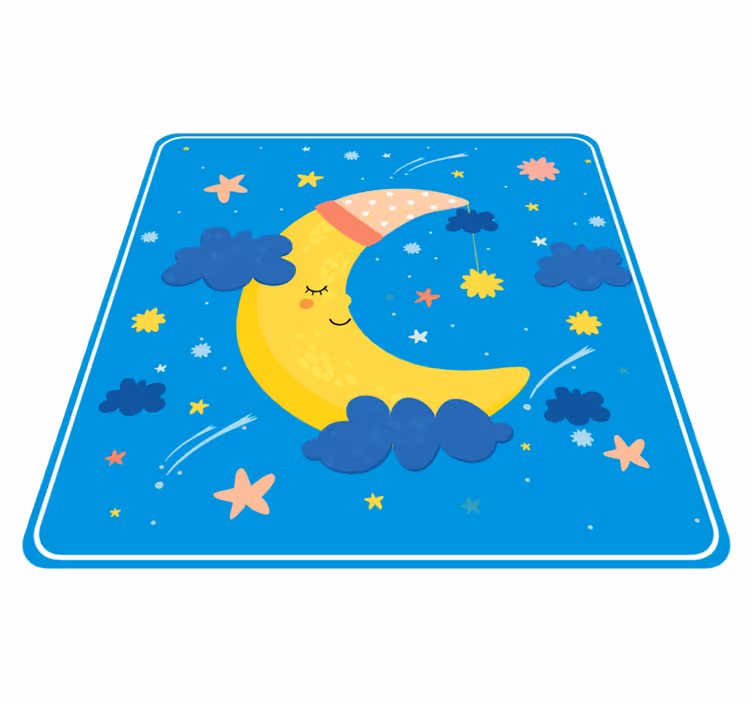 Covor de vinil stele lună zâmbitoare - TenStickers
