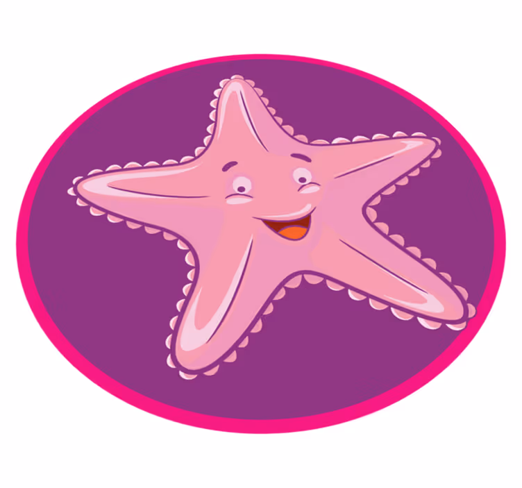 Covor de vinil pentru copii personaj drăguț stea de mare - TenStickers