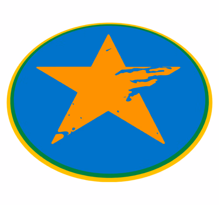 Alții covor de vinil accent de stea albastră - TenStickers