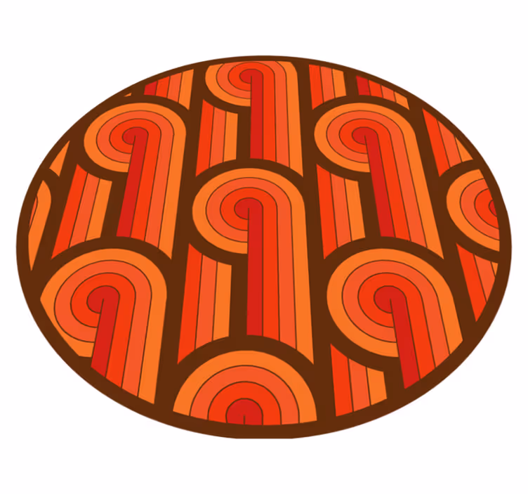 Covoruri vinil rotund motiv circular vintage - TenStickers