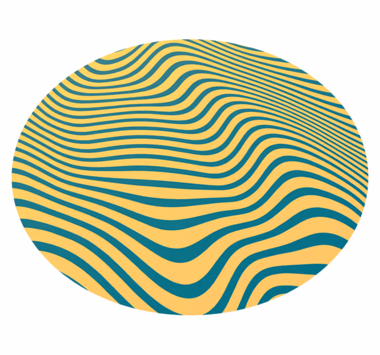 Covor vinil vărgat conceptul de linie curbată - TenStickers