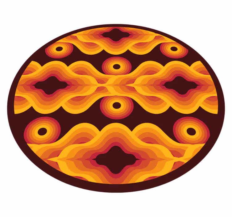 Covor de vinil mozaic motiv spiralat vintage - TenStickers