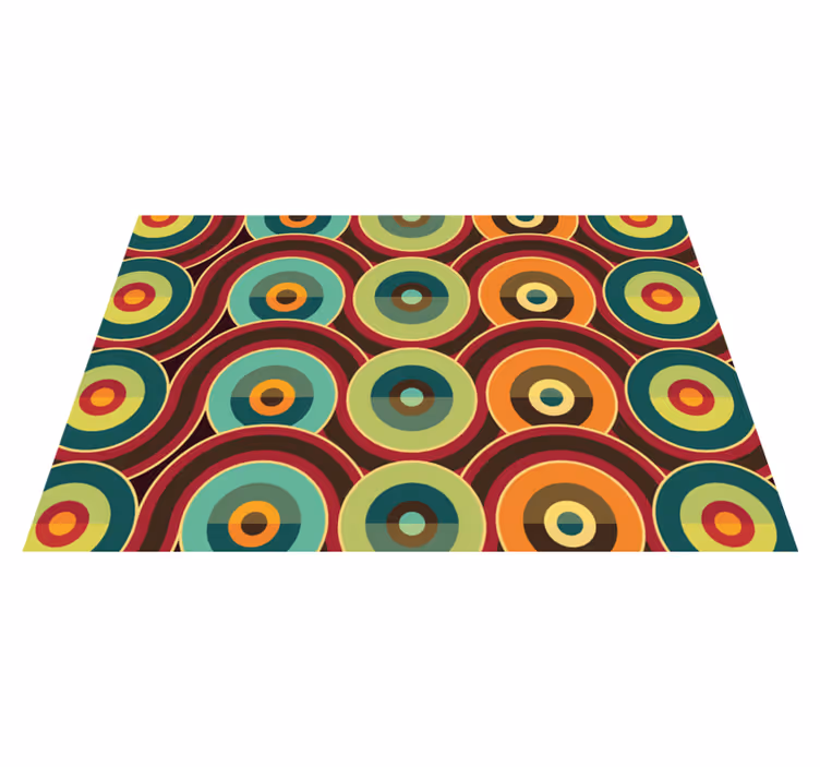 Covor de vinil geometric motiv circular vibrant - TenStickers