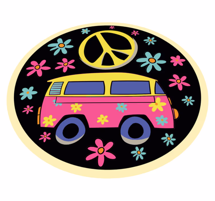 Alții covor de vinil dubă cu puterea florilor - TenStickers