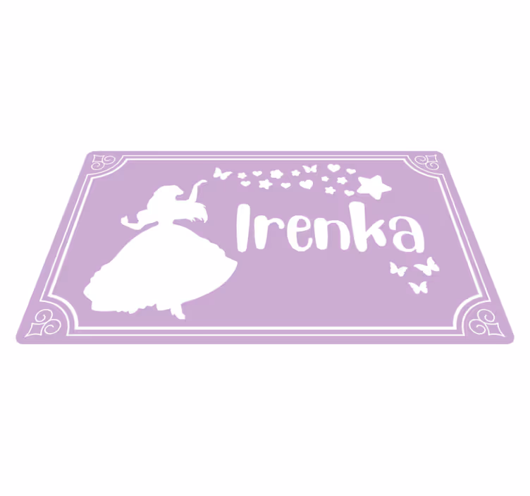 Alții covor de vinil prințesă magică cu nume - TenStickers