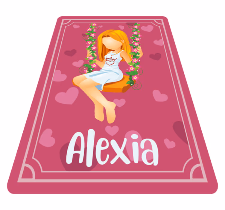 Covor de vinil Adolescenți leagăn de iarbă cu nume - TenStickers