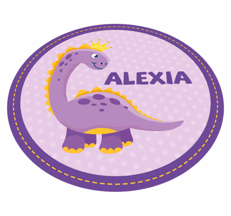 Covor de vinil cu nome opere de artă cu dinozauri - TenStickers