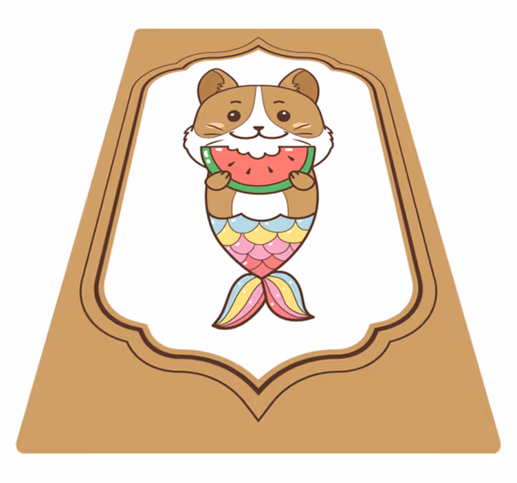 Covor vinil animal personaj drăguț de sirenă - TenStickers