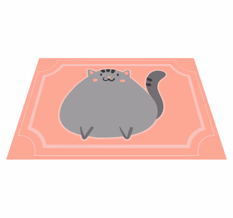 Alții covor de vinil operă de artă felină adorabilă - TenStickers