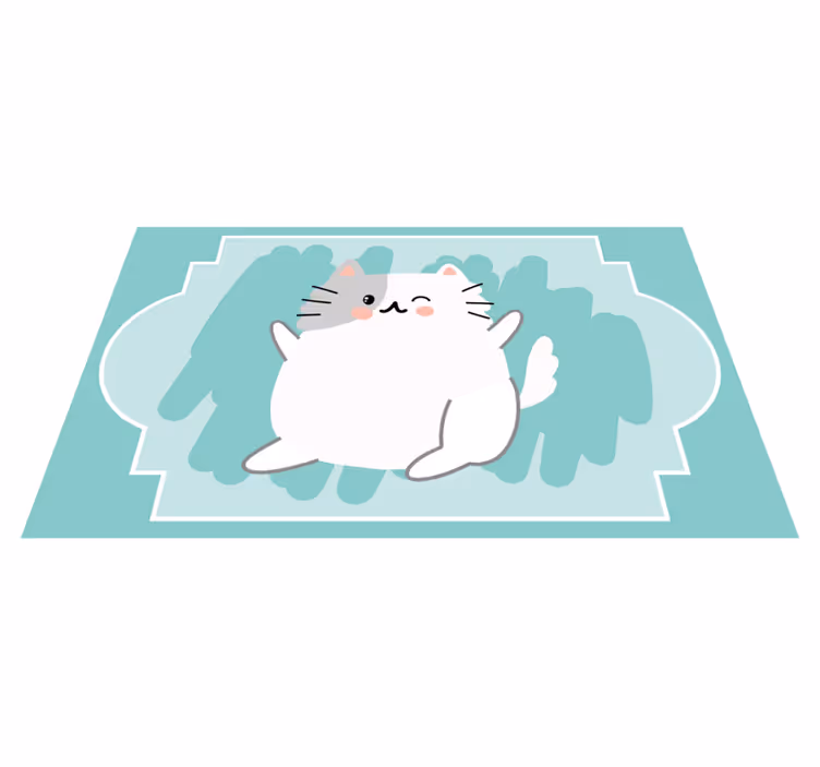 Covor de vinil pepiniere ilustrație drăguță de pisică - TenStickers