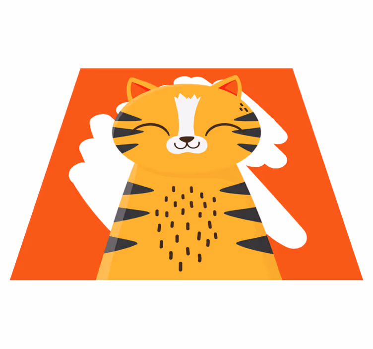Covor de vinil pepiniere design de tigru fericit - TenStickers