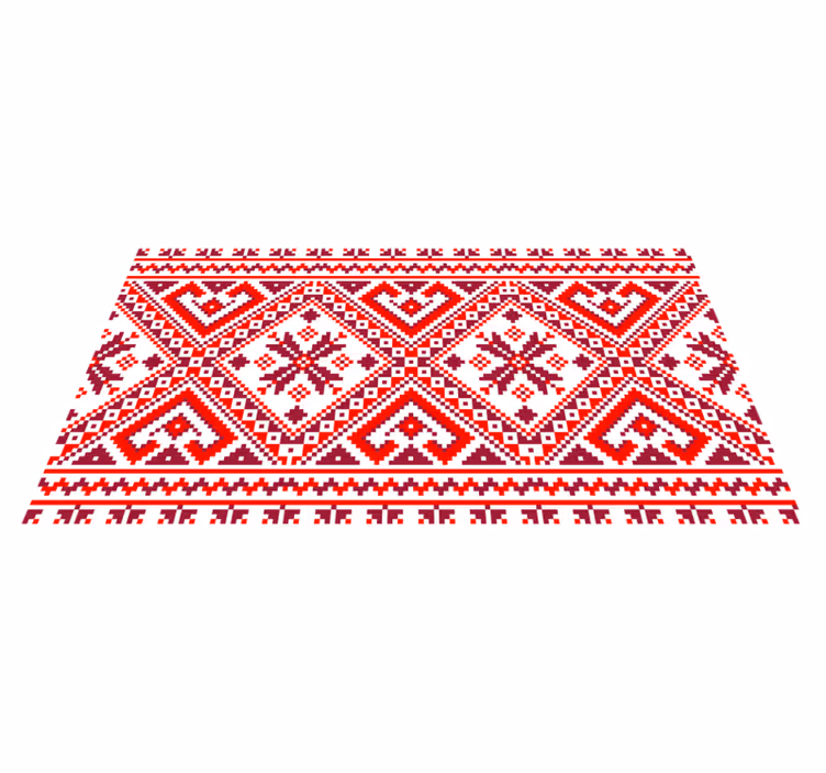 Covor de vinil etnic aranjament geometric vibrant - TenStickers