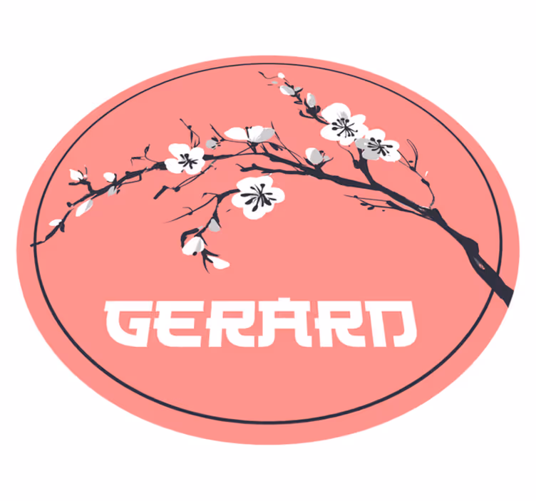 Covor de vinil cu nome harul florilor de cireș - TenStickers