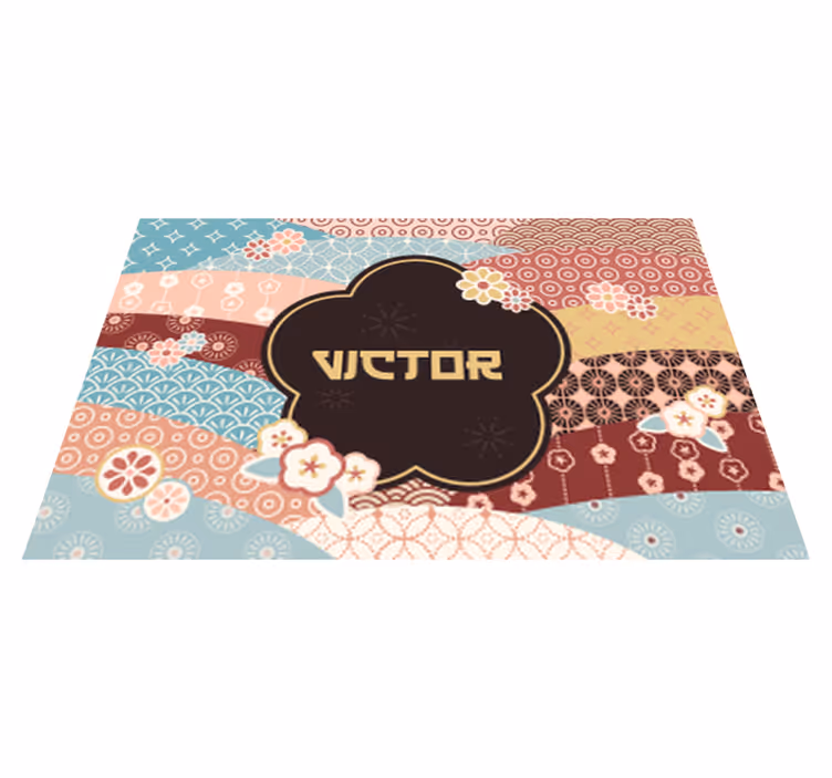 Covor de vinil cu nome model colorat - TenStickers