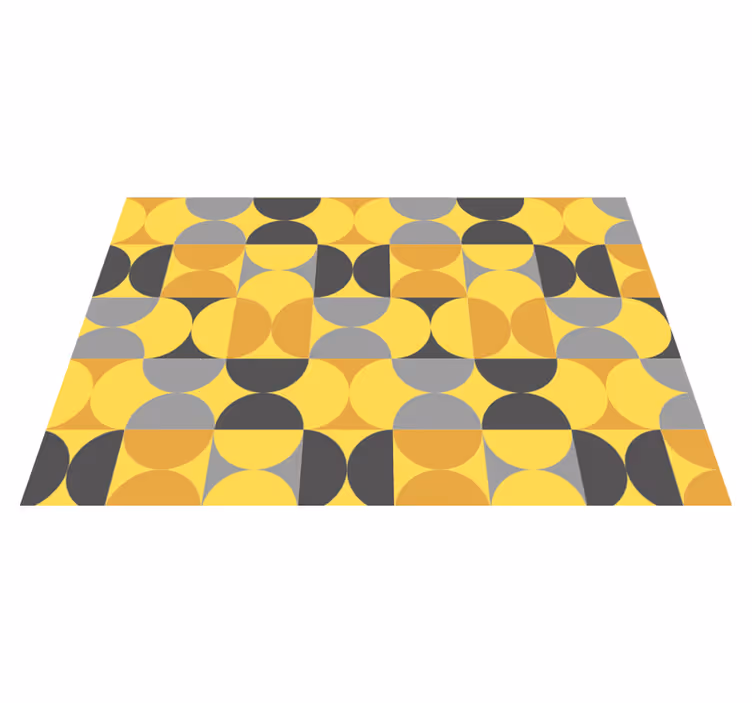 Covor de vinil geometric joc de model circular - TenStickers