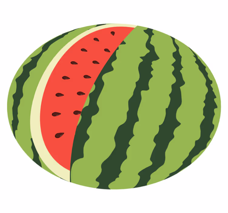 Felie de gresie de podea de bucătărie de pepene verde - TenStickers