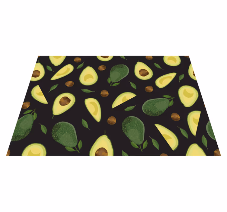 Covor de vinil pentru bucătărie motivul avocado - TenStickers