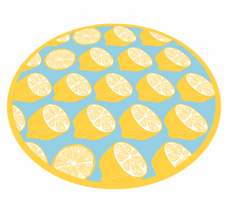 Felii de lamaie design faianta bucatarie mat - TenStickers