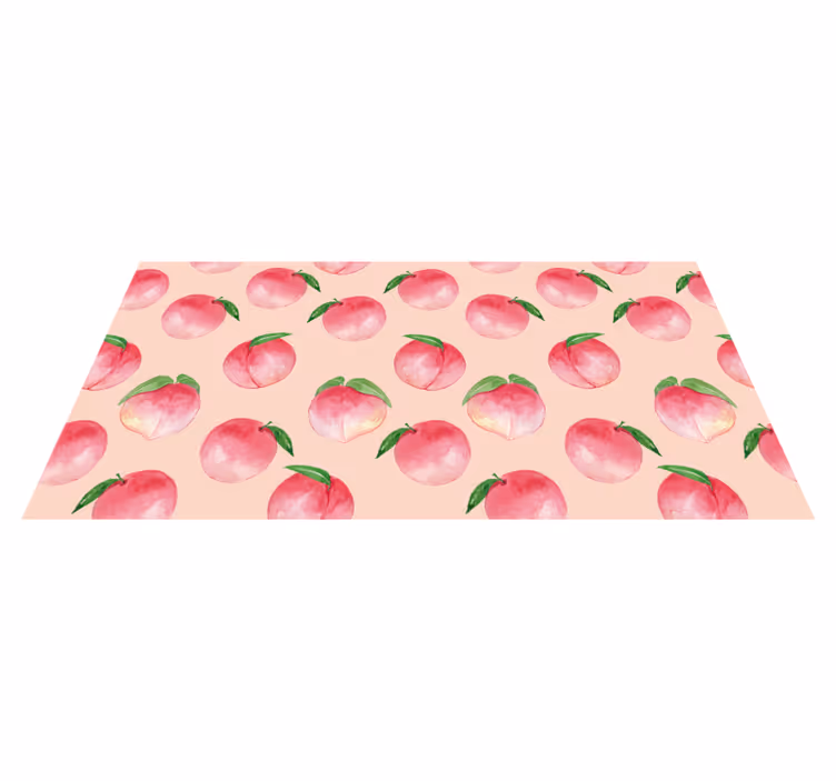 Covor de vinil pentru bucătărie model de floare de piersică - TenStickers
