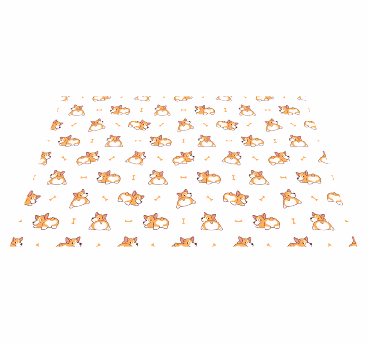 Covor de vinil pentru copii personaje corgi drăguțe - TenStickers