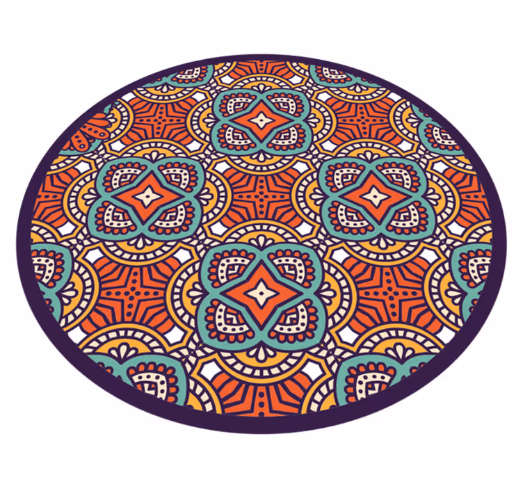 Covor vinil mandala armonie geometrică colorată - TenStickers