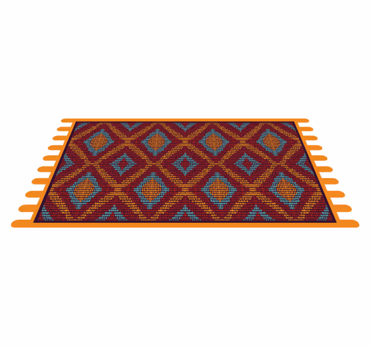 Covor de vinil etnic model geometric vibrant - TenStickers