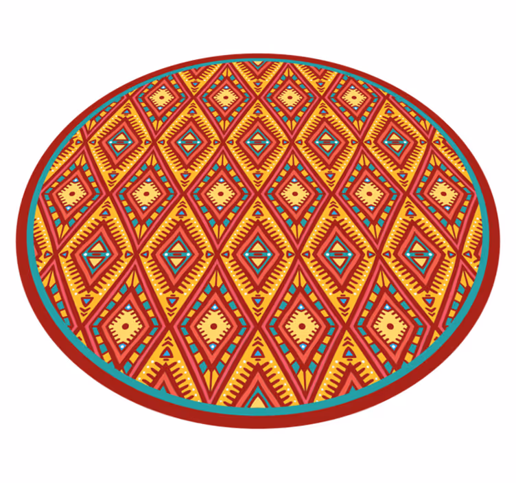 Covor de vinil etnic element tribal geometric - TenStickers