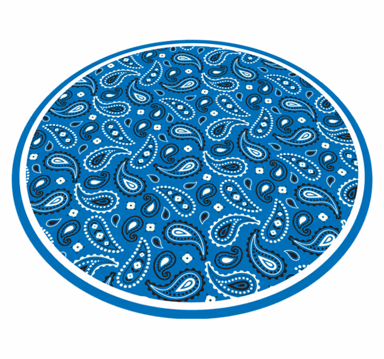 Covor dormitor albastru închis cu bandă boho - TenStickers