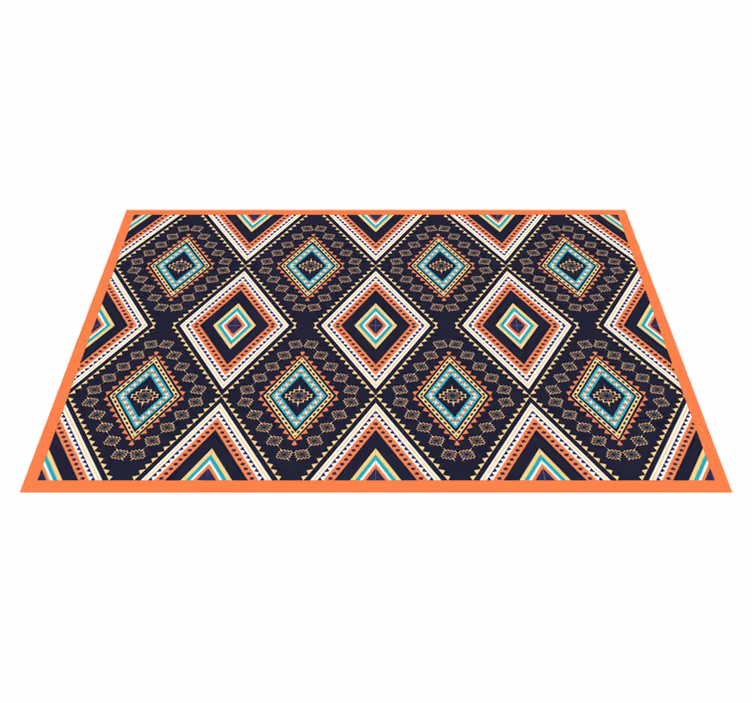 Covor dormitor model etnic geometric oriental - TenStickers