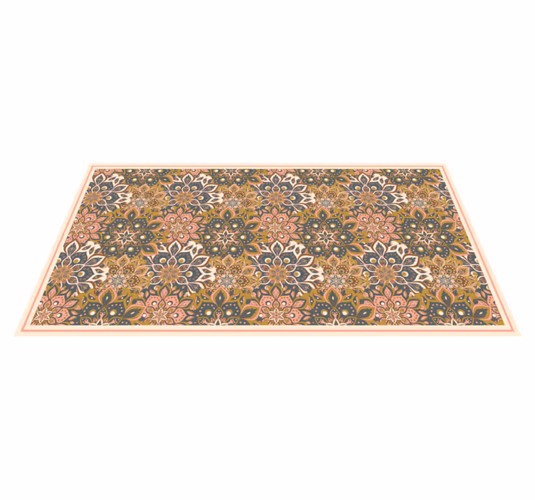 Covor vinil mandala sofisticarea emblemei botanice - TenStickers