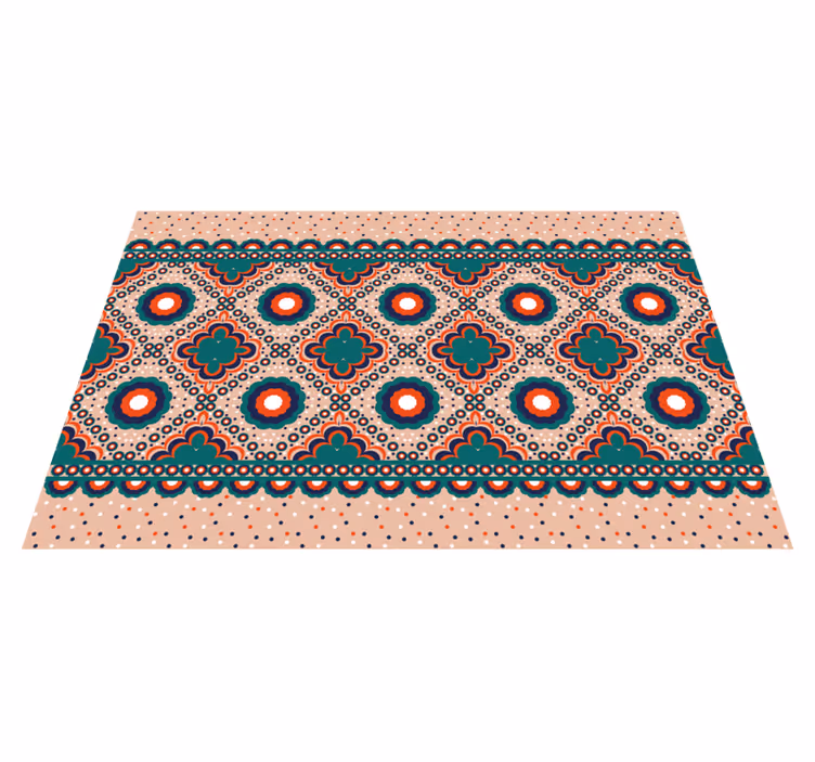 Covor dormitor cu model boho floral - TenStickers