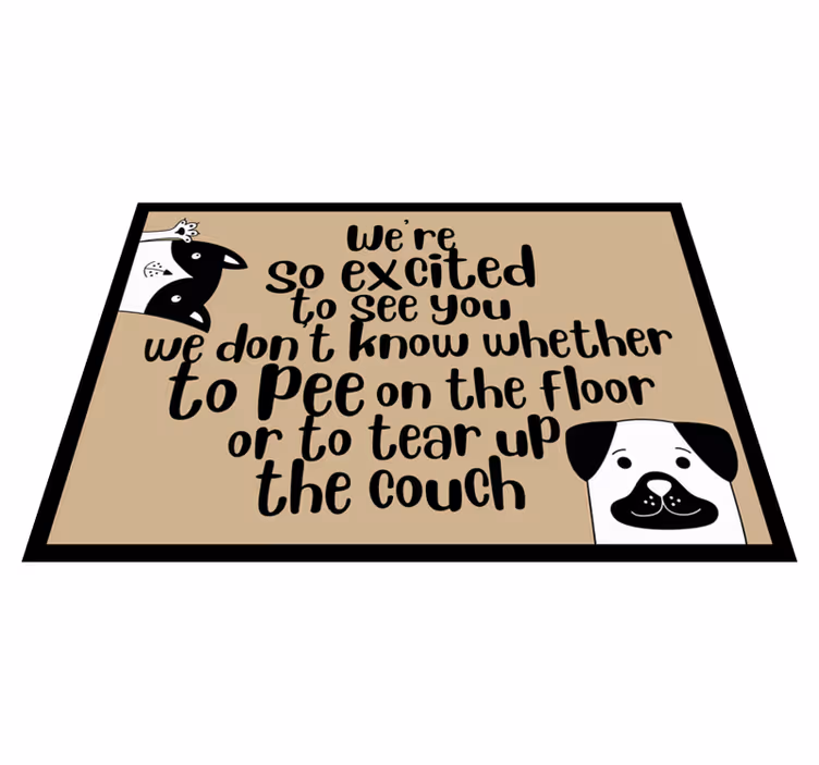 Covor modern din vinil pentru animale de companie încântate - TenStickers