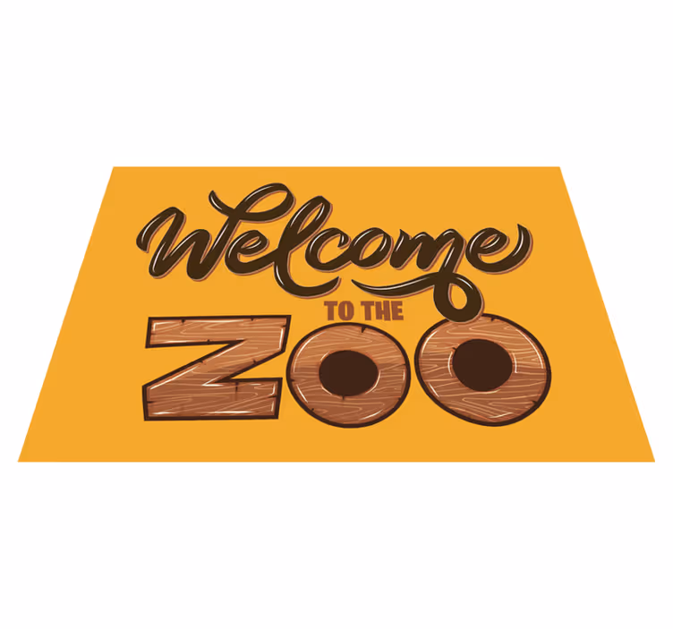 Covor de vinil cu nome bine ați venit la grădina zoologică - TenStickers