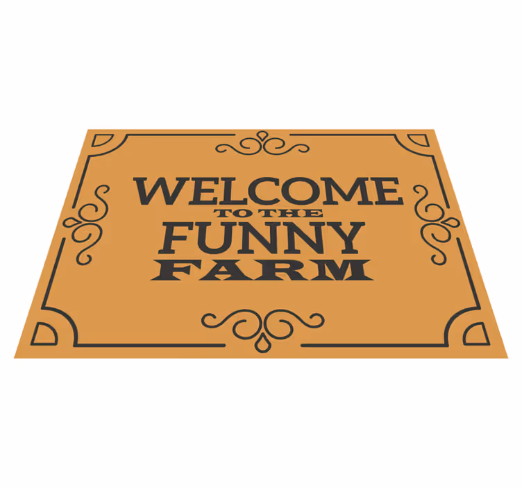 Bun venit la covorul modern amuzant de fermă - TenStickers
