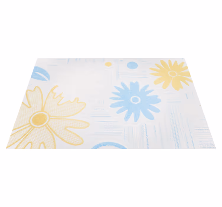 Covor vinil flori și plante elemente florale - TenStickers