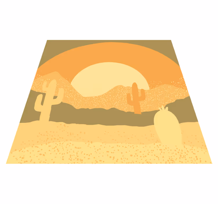Apus de deșert și siluetă de cactus covor modern - TenStickers