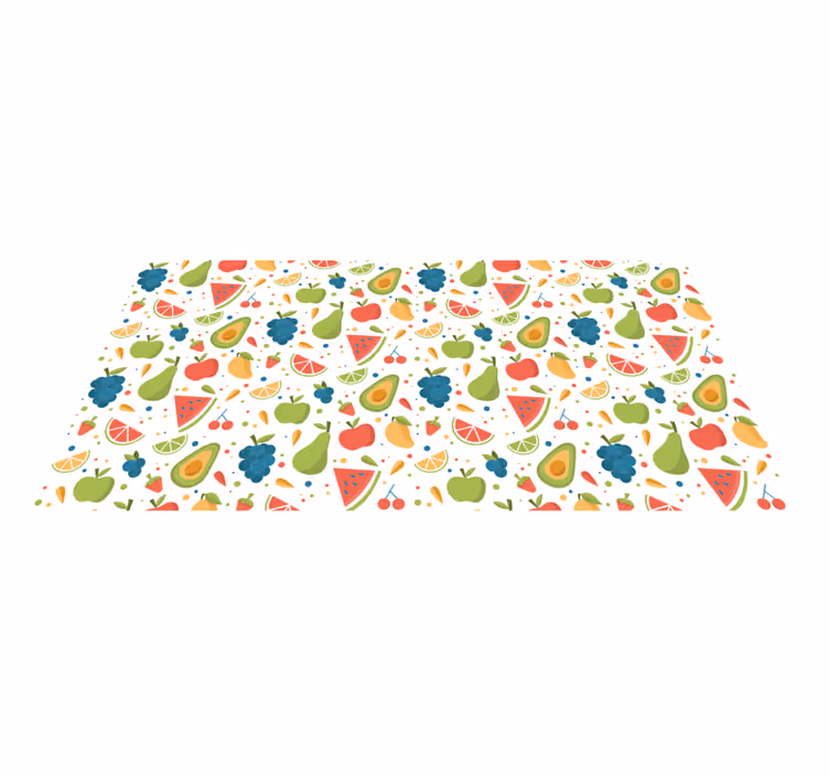 Covor de vinil pentru bucătărie modele de fructe colorate - TenStickers