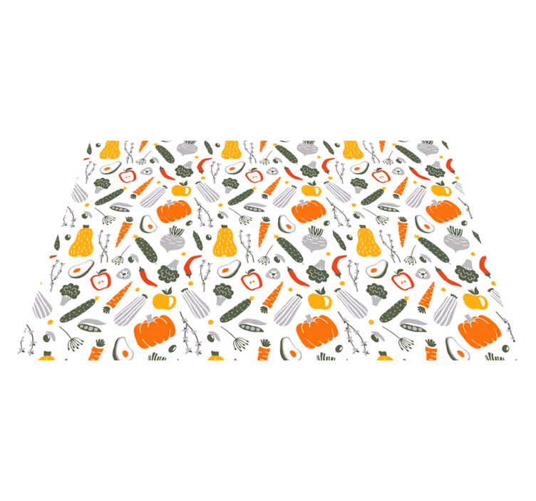 Covor de vinil pentru bucătărie colecție de legume colorate - TenStickers