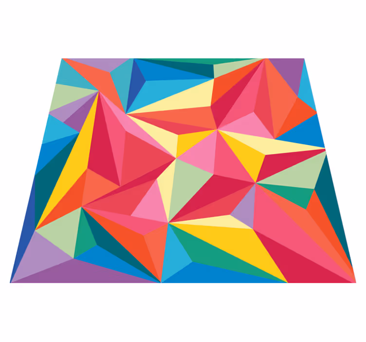 Covor de vinil geometric elemente pline de viață și colorate - TenStickers