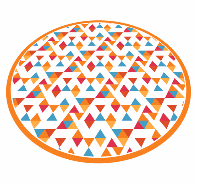 Covor de vinil geometric forme triunghiulare colorate - TenStickers