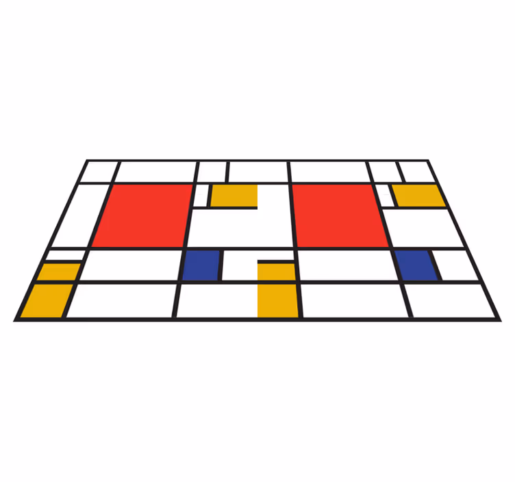 Covoare geometrice de artă mondrian - TenStickers