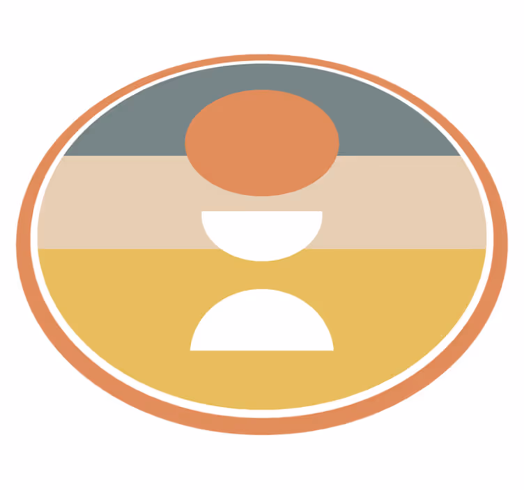 Covor vinil minimalist armonie circulară a culorilor - TenStickers