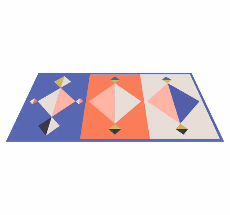 Covor de vinil geometric forme moderne abstracte - TenStickers