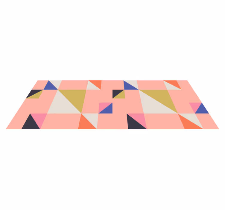 Covor de vinil geometric triunghiuri moderne - TenStickers
