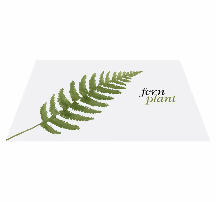 Covor vinil flori și plante design cu ferigi - TenStickers