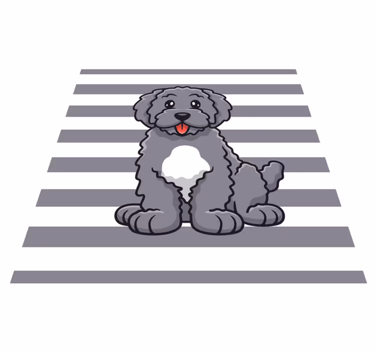 Covor vinil animal ilustrație drăguță de câine - TenStickers