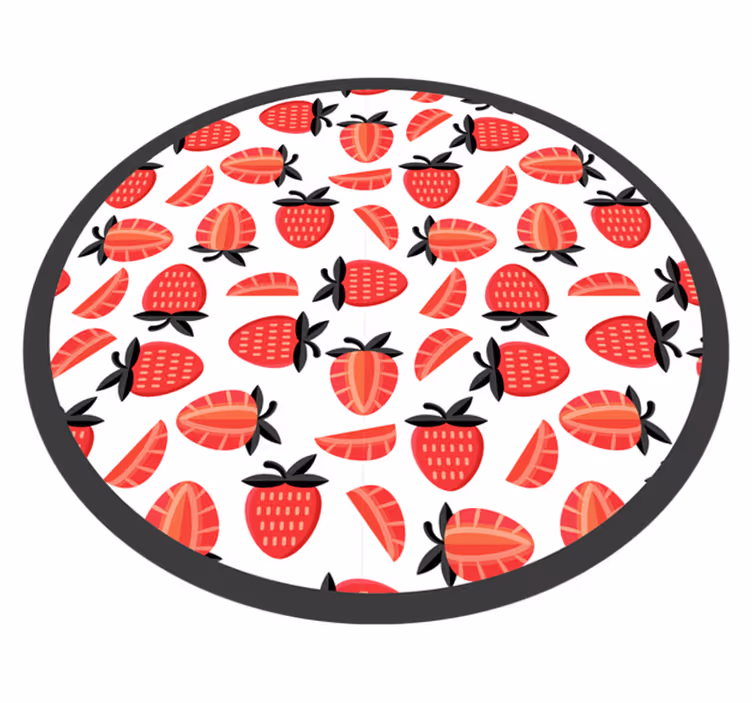 Covor de vinil pentru bucătărie ilustrație de căpșuni - TenStickers