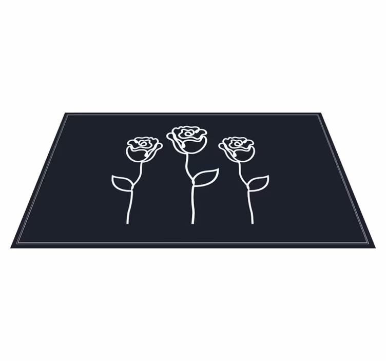Covor vinil flori și plante reprezentare schiță botanică - TenStickers